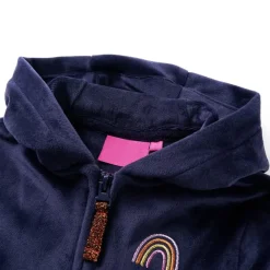 Vêtements & Accessoires-vidaXL Veste à capuche pour enfants bleu marine 92