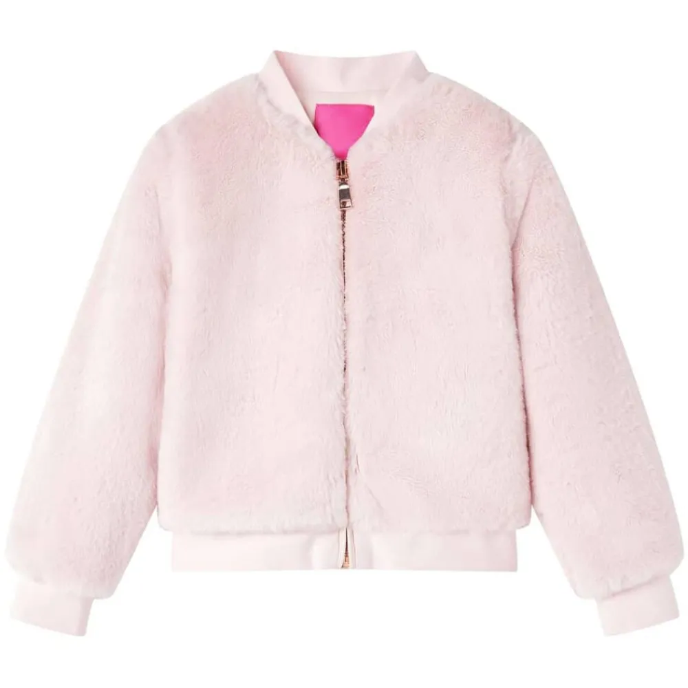 Vêtements & Accessoires-vidaXL Veste pour enfants fausse fourrure rose douce 92