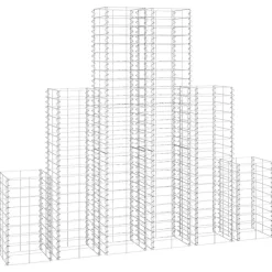 Clôtures & Barrières-vidaXL 6 gabions en fil galvanisé