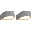 Luminaires-vidaXL 2 pcs Appliques murales d'extérieur 1 W Blanc Rond
