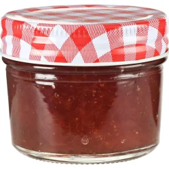 vidaXL 24 pcs Pots à confiture Couvercles Verre 110 ml