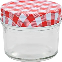 vidaXL 24 pcs Pots à confiture Couvercles Verre 110 ml