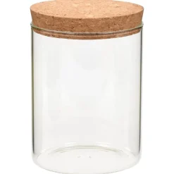 vidaXL 6 pcs Pots de conservation en verre et couvercle en liège 650ml