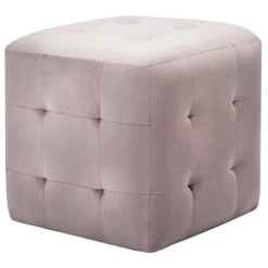 vidaXL 2 pcs Poufs 30 x 30 x 30 cm Tissu velours