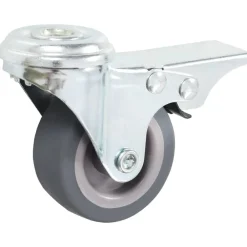 Manutention De Matériaux-vidaXL 4 pcs Roulettes pivotantes à trou de boulon à double frein 50mm