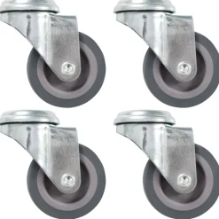 vidaXL 4 pcs Roulettes pivotantes à trou de boulon 50 mm