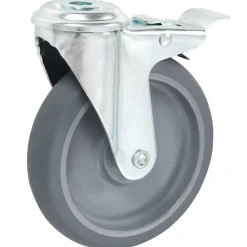 vidaXL 4 pcs Roulettes pivotantes à trou de boulon 125 mm