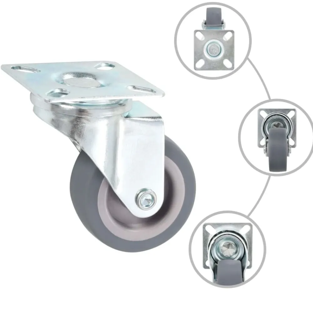 Manutention De Matériaux-vidaXL 24 pcs Roulettes pivotantes 50 mm