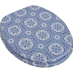 Plomberie-vidaXL Abatant de WC avec couvercle design porcelaine