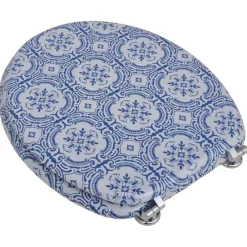 Plomberie-vidaXL Abatant de WC avec couvercle design porcelaine