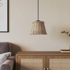 Accessoires Pour Luminaires-vidaXL Abat-jour de plafonnier Ø15x12 cm osier Marron
