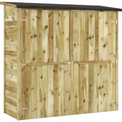 Pelouses & Jardins-vidaXL Abri à outils de jardin Pinède imprégnée 182x76x175 cm