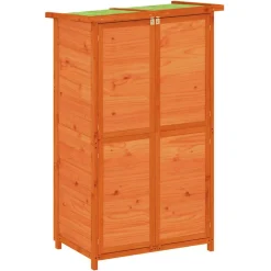 Pelouses & Jardins-vidaXL Abri à outils de jardin 83x57x140 cm bois massif pin Marron