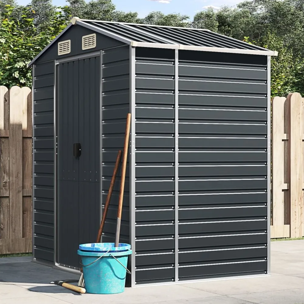 vidaXL Abri de jardin 191x130x198 cm acier galvanisé