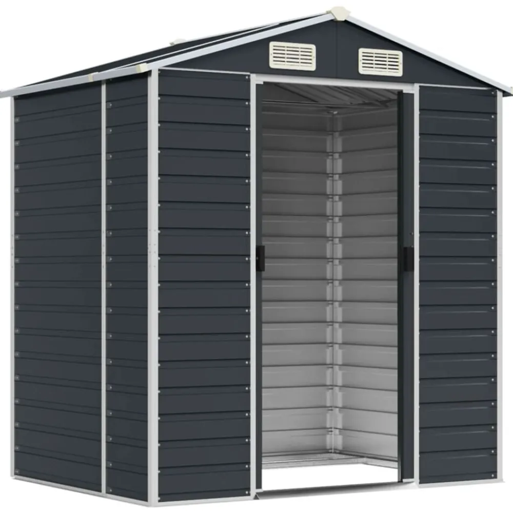 vidaXL Abri de jardin 191x130x198 cm acier galvanisé