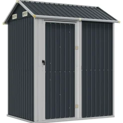 Pelouses & Jardins-vidaXL Abri de jardin 192 x 152,5 x 237 cm Acier galvanisé Anthracite