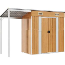 vidaXL Abri de jardin avec toit prolongé 277x107x181 cm