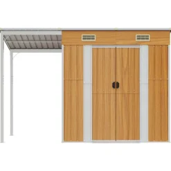vidaXL Abri de jardin avec toit prolongé 277x107x181 cm