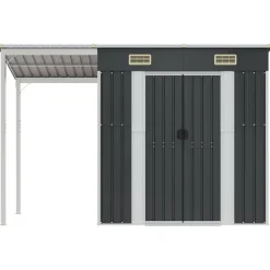 vidaXL Abri de jardin avec toit prolongé 277x107x181 cm