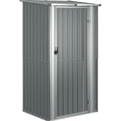 Pelouses & Jardins-vidaXL Abri de jardin 118,5x97x209,5 cm Acier galvanisé Gris