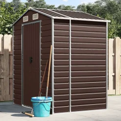 vidaXL Abri de jardin 191x130x198 cm acier galvanisé