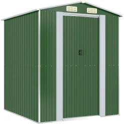 Pelouses & Jardins-vidaXL Abri de jardin Vert 192x191x223 cm Acier galvanisé