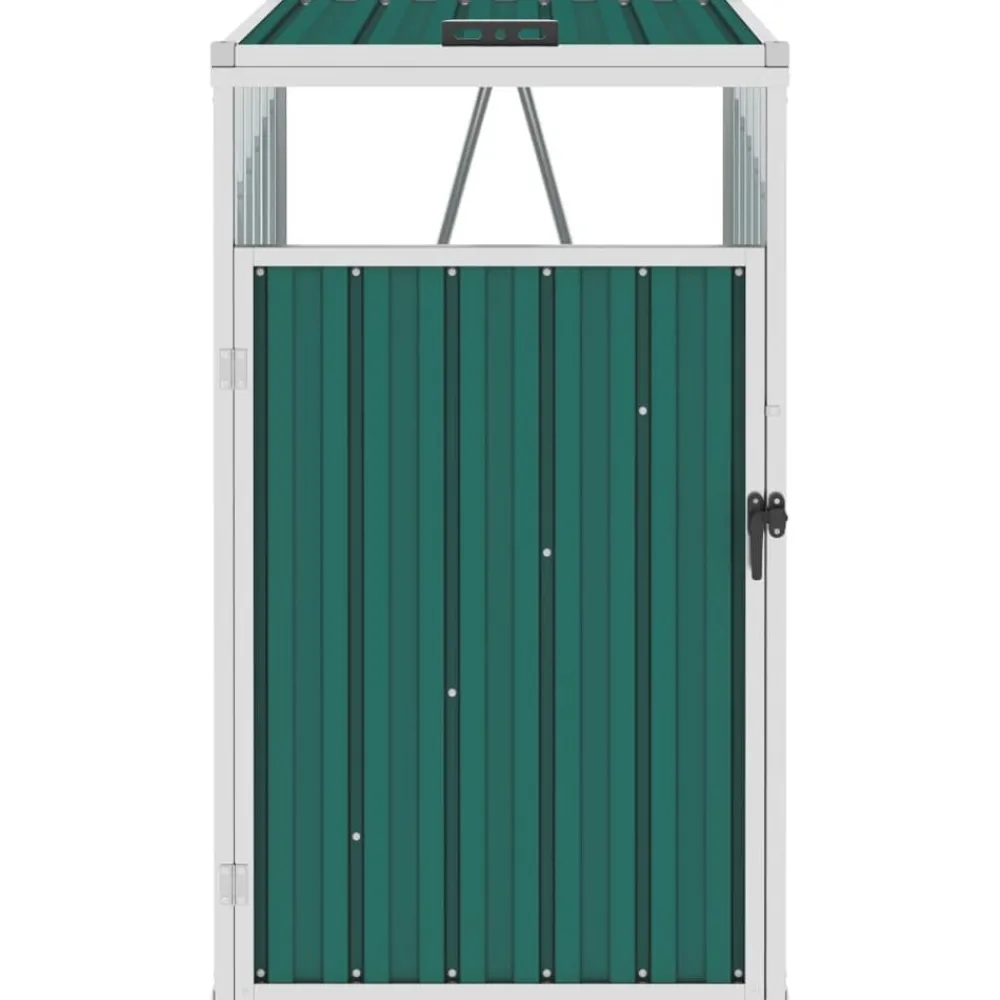 Produits Ménagers-vidaXL Abri de poubelle 72x81x121 cm Acier Vert