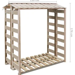 vidaXL Abri de stockage à bois de chauffage 150x90x176 cm Pin imprégné