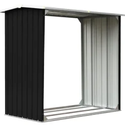 vidaXL Abri de stockage à bois Acier galvanisé 172x91x154cm