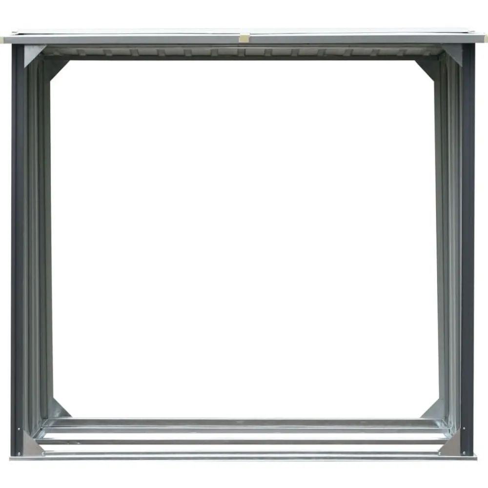Accessoires Pour Cheminées & Poêles À Bois-vidaXL Abri de stockage de bois Acier galvanisé 172x91x154 cm Gris