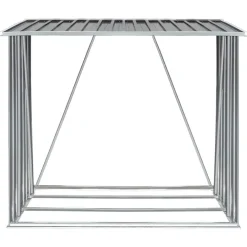 vidaXL Abri de stockage de bois Acier galvanisé 163x83x154 cm