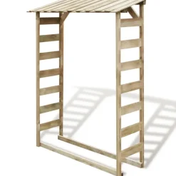 vidaXL Abri de stockage du bois de chauffage 150x44x176 cm Pin imprégné