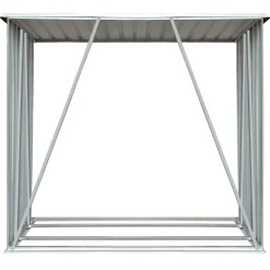 vidaXL Abri de stockage de bois Acier galvanisé 163x83x154 cm