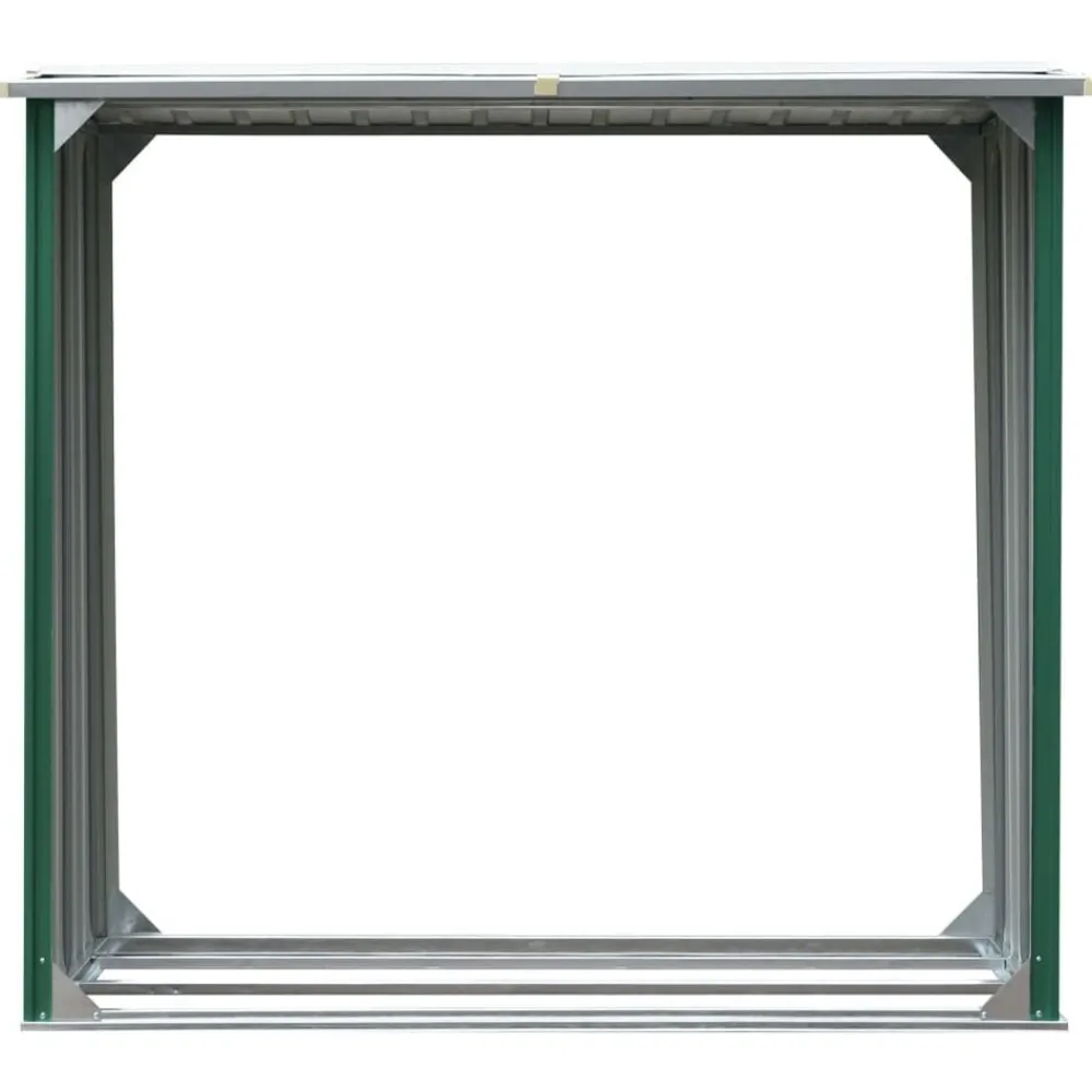 vidaXL Abri de stockage de bois Acier galvanisé 172x91x154 cm