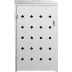 vidaXL Abri pour poubelle sur roulettes 240 L Acier inoxydable