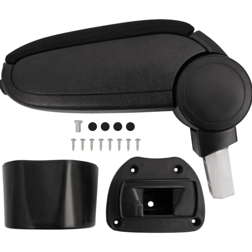 vidaXL Accoudoir de voiture noir 14,5x31,5x(30-48) cm ABS