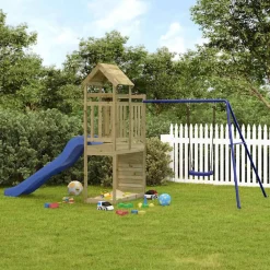 vidaXL Aire de jeux d'extérieur bois de pin imprégné