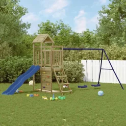 vidaXL Aire de jeux d'extérieur bois de pin imprégné