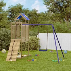 vidaXL Aire de jeux d'extérieur bois de pin imprégné