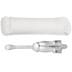 vidaXL Ancre pliable avec corde argenté 3,2 kg fer malléable