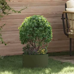 Pelouses & Jardins-vidaXL Anneau de jardinière 30 x 30 x 20 cm Vert olive