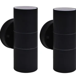 vidaXL Applique murale d'extérieur 2 pcs Acier