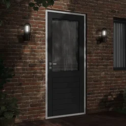 Luminaires-vidaXL Applique murale d'extérieur acier inoxydable Noir