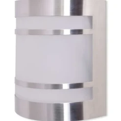 Luminaires-vidaXL Applique murale d'extérieur Acier inoxydable Argent
