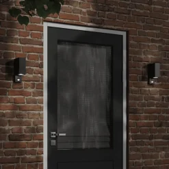 Luminaires-vidaXL Applique murale d'extérieur avec capteurs noir