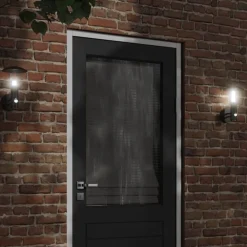 Luminaires-vidaXL Applique murale d'extérieur avec capteur acier inoxydable Noir