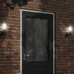 Luminaires-vidaXL Applique murale d'extérieur acier inoxydable Noir