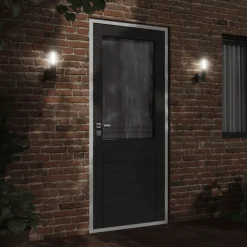 Luminaires-vidaXL Applique murale d'extérieur acier inoxydable Noir