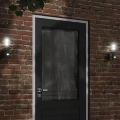 Luminaires-vidaXL Applique murale d'extérieur avec capteur acier inoxydable Noir