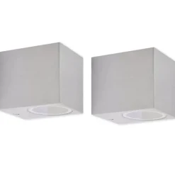 vidaXL Applique murale d'extérieur en forme de cube 2 pcs